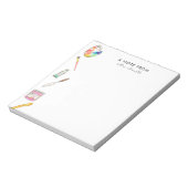 Kunstleraar cadeau briefpapier notitieblok (Linkerzijde)