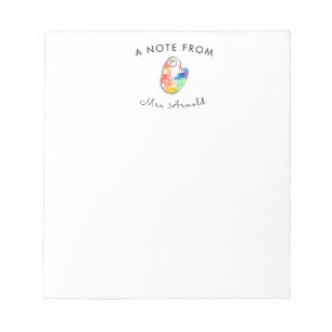 Kunstleraar cadeau briefpapier notitieblok