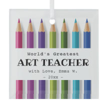 Kunstleraar cadeauidee gepersonaliseerde pennen