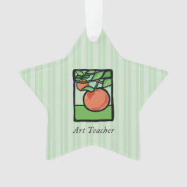 Kunstleraar Dank je, Apple Ornament