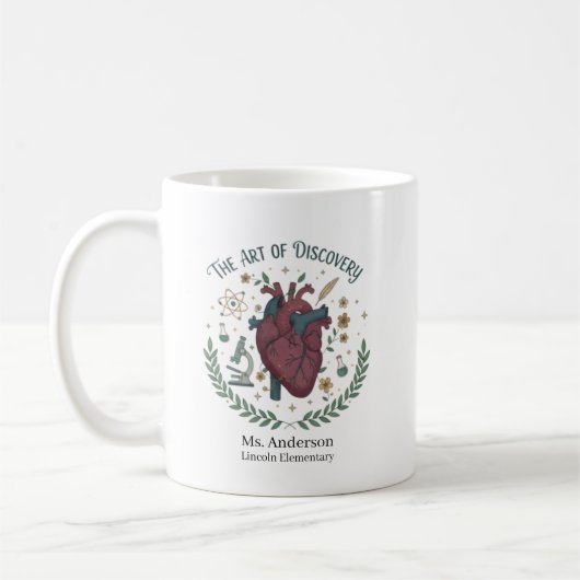 Kunstleraar De Schepping van Schoonheid Gepersonal Koffiemok (Links)