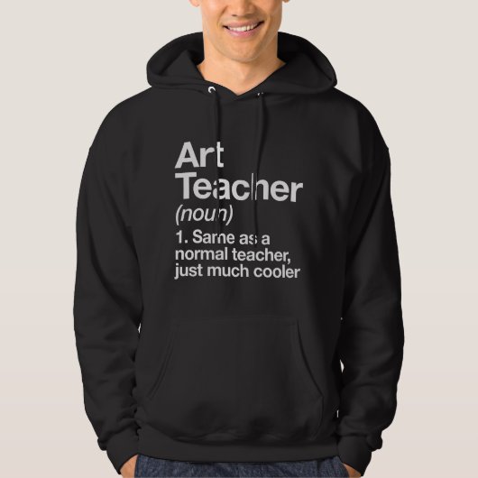Kunstleraar Definitie Grappig Terug Naar School Ee Hoodie (Voorkant)