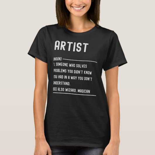 Kunstleraar definitietaak t-shirt (Voorkant)