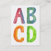 Kunstleraar en schilderkaarten visitekaartje (Achterkant)