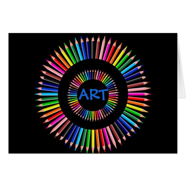 Kunstleraar, gekleurde encils (Voorkant Horizontaal)