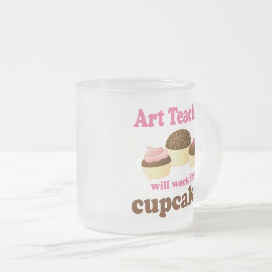 Kunstleraar (grappig) Gift Matglas Koffiemok (Voorkant rechts)