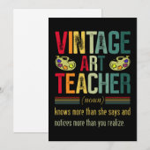  kunstleraar grappige artistieke kunst bedankkaart (Voorkant / Achterkant)