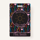 Kunstleraar-kleur-encils met portaalpaspoort badge (Voorkant)