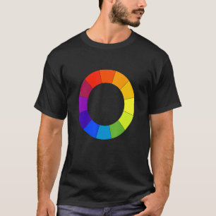 Kunstleraar kleurencirkel palet schilder artiest r t-shirt