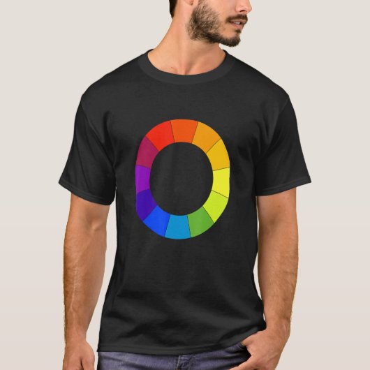 Kunstleraar kleurencirkel palet schilder artiest r t-shirt (Voorkant)
