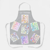 Kunstleraar kleurrijk schort (Voorkant)