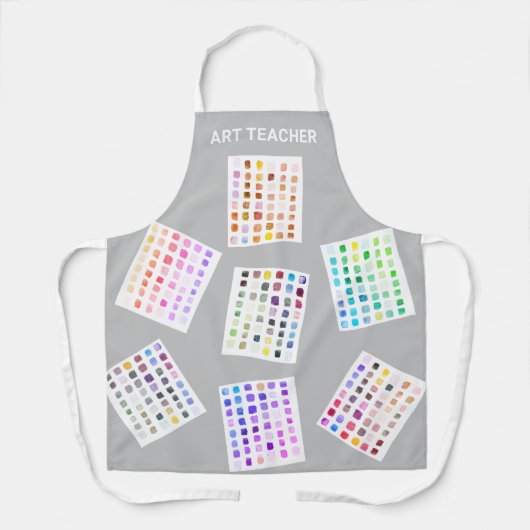 Kunstleraar kleurrijk schort (Voorkant)
