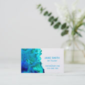 Kunstleraar kleurrijke waterverf abstracte kunst visitekaartje (Staand voorkant)