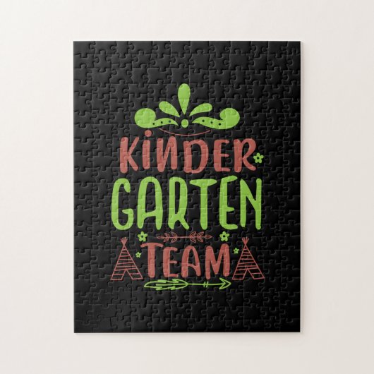 Kunstleraar kleuterklas Team Legpuzzel (Verticaal)