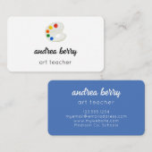 Kunstleraar Kunstpalet kunstenaar Visitekaartje (Voorkant / Achterkant)