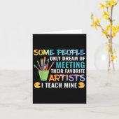 Kunstleraar Leraren Waardering Gift Mannen Vrouwen Kaart (Gele Bloem)