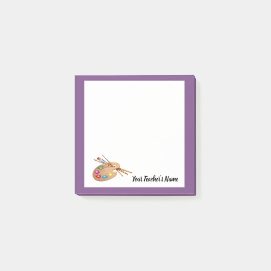 Kunstleraar Memo, Palette Post-it, Gift for Teache Post-it® Notes (Voorkant)
