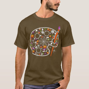 Kunstleraar pomkin Spooky Art leraar Scary Holid T-shirt