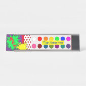 Kunstleraar, Pop kunst, Jouw naam toevoegen, Bureau Naambordje (Voorkant)