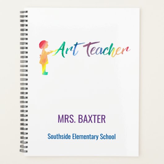 Kunstleraar Rainbow Waterverf Artist Planner (Voorkant)