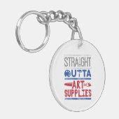 Kunstleraar rechtstreeks externe kunstvoorzieninge sleutelhanger (Voorkant Links)