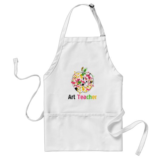 Kunstleraar schilder Apple Apron Standaard Schort (Voorkant)