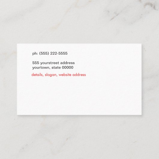 Kunstleraar, schilderpenselen voor artistieke verf visitekaartje (Achterkant)