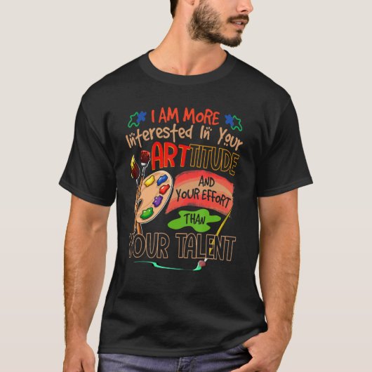 Kunstleraar Student School Artiest Illustrator Pij T-shirt (Voorkant)