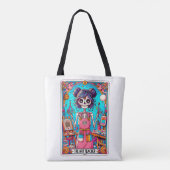 Kunstleraar Tarot Kaart Tote Bag (Achterkant)