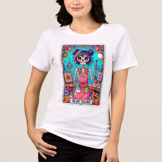 Kunstleraar Tarot Kaart Tri-Blend Shirt (Voorkant)