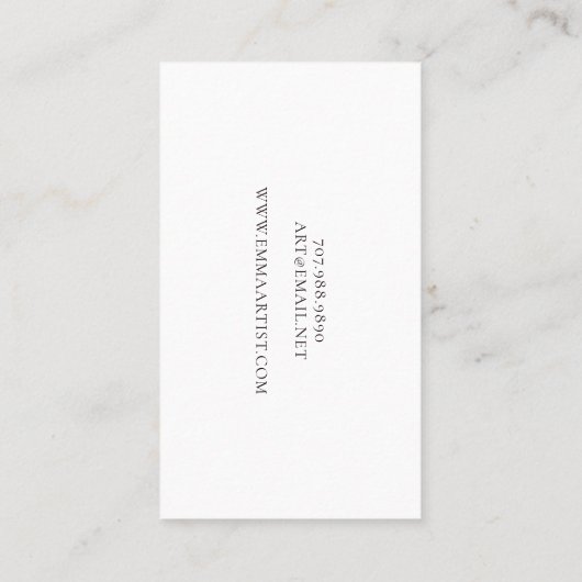 Kunstleraar Tarot Kaart Visitekaartje (Achterkant)