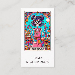 Kunstleraar Tarot Kaart Visitekaartje