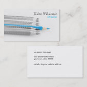 Kunstleraar, terug naar school, Kleurenpotlood, Ku Visitekaartje (Voorkant / Achterkant)