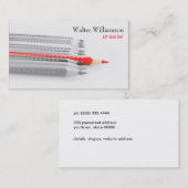 Kunstleraar, terug naar school, Kleurenpotlood, Ku Visitekaartje (Voorkant / Achterkant)