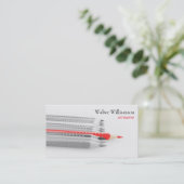 Kunstleraar, terug naar school, Kleurenpotlood, Ku Visitekaartje (Staand voorkant)