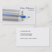 Kunstleraar, terug naar school, Kleurenpotlood, Ku Visitekaartje (Voorkant / Achterkant)