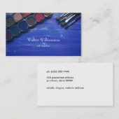 Kunstleraar, terug naar school, kunstbenodigdheden visitekaartje (Voorkant / Achterkant)