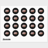 Kunstleraar terug naar school ronde sticker (Vel)