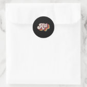 Kunstleraar terug naar school ronde sticker (Tas)
