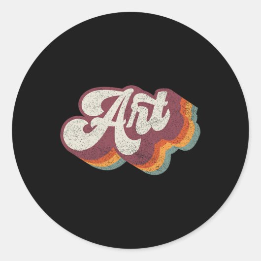 Kunstleraar terug naar school ronde sticker (Voorkant)