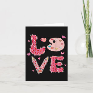 Kunstleraar Valentijnsdag Schilder Schilderliefheb Kaart