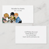 Kunstleraar voor kinderwagens visitekaartje (Voorkant / Achterkant)