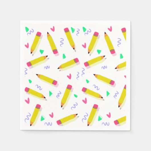 Kunstleraar voorschoolse peuter Goed Eind Jaar Tea Servet (Voorkant)