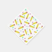 Kunstleraar voorschoolse peuter Goed Eind Jaar Tea Servet (Hoek)