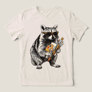 Kunstleraar Wasbeer Kunstschilder Kunstenaar Cadea Tri-Blend Shirt