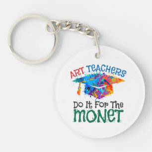 Kunstleraren doen het voor de Monet Art-leraar Sleutelhanger