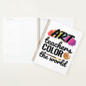 Kunstleraren kleuren de waardering van de wereldle planner (Display)