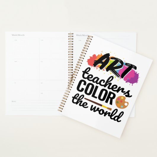 Kunstleraren kleuren de waardering van de wereldle planner (Display)