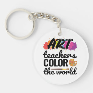 Kunstleraren kleuren de waardering van de wereldle sleutelhanger