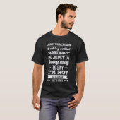 Kunstleraren leren ons dat 'abstract' gewoon een t-shirt (Voorkant volledig)